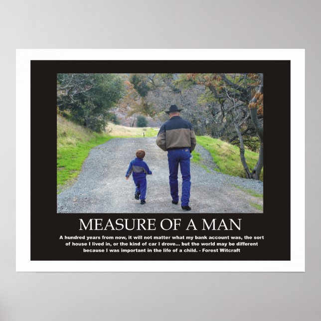 Poster Mesure d'une citation d'un homme inspirant (Devant)