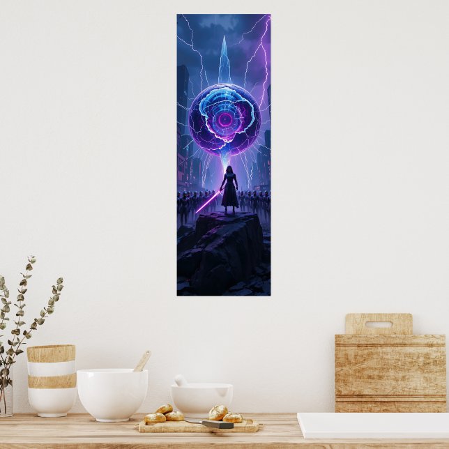 Poster Metamorfosis Sci-Fi - Guerrier futuriste (Cuisine)