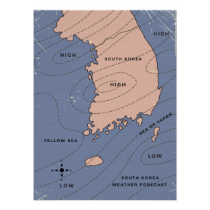 Poster Météo Corée du Sud