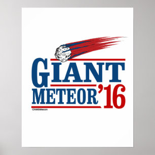 Poster MÉTÉORE GÉANT 2016 -- Anti-Trump 2016 - Politiclot