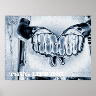 POSTER METTALIC THUG LIFE, THUG LIFE INC.