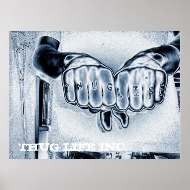 POSTER METTALIC THUG LIFE, THUG LIFE INC. (Devant)