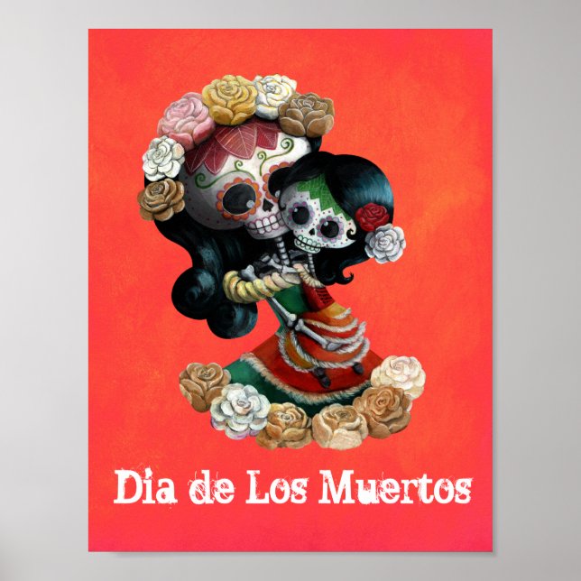 Poster Mexicaine Skeleton Motherly Love (Devant)
