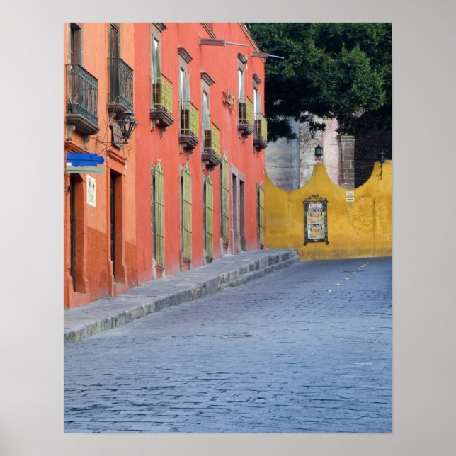 Poster Mexico, San Miguel de Allende, Homes along (Devant)