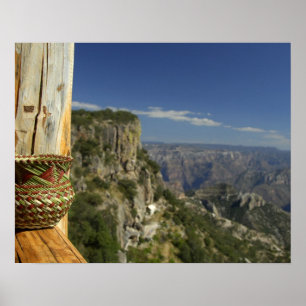 Poster Mexique, Chihuahua, Copper Canyon. Vue depuis