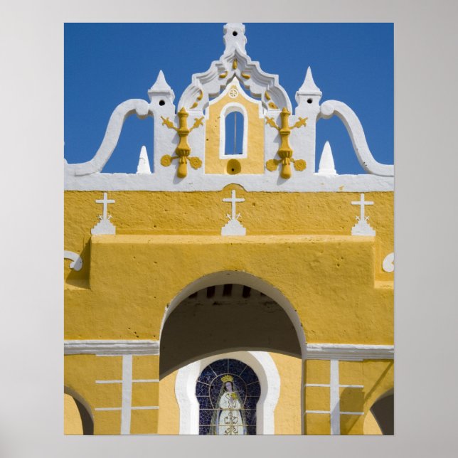 Poster Mexique, Yucatan, Izamal. Le couvent franciscain (Devant)