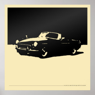 Poster MGB, 1971 - Noir sur crème légère