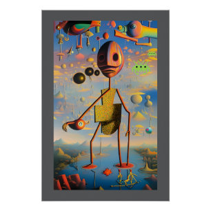 Poster Mi cara de guerra - Ken Gage Surreal Art