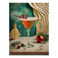 Mi-Siècle Cocktail de Noël Fête Happy Hour