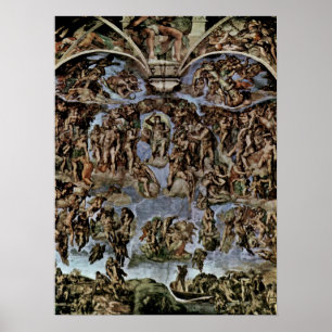 Poster Michaël Angelo Buonarroti - le dernier jugement