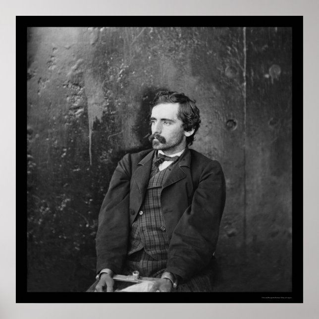 Poster Michael O'Laughlin, Conspirateur Lincoln 1865 (Devant)