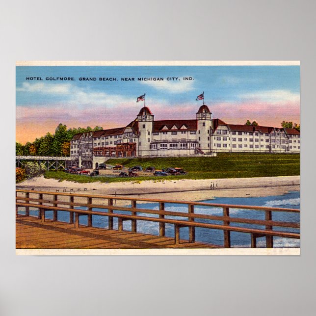 Poster Michigan City Indiana Hotel Golfmore (Devant)