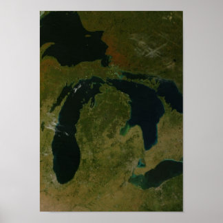 Poster Michigan from Space