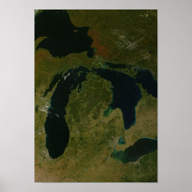 Poster Michigan from Space (Devant)