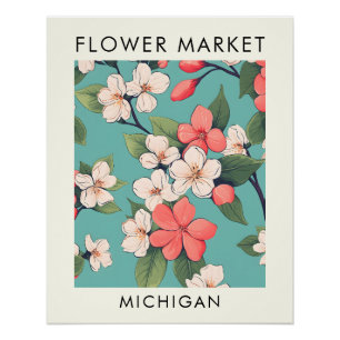 Poster Michigan State Apple Blossom Market