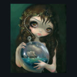 Poster Microcosm: Seascape ART PRINT Pop Surrealism<br><div class="desc">"Microcosm: Seascape" is the third painting in my Microcosms series - delving into the theme of Alchemical microcosms - miniature life and worlds created in glass jars or beakers. This installment features a beautiful girl painted in a very classical style, holding an aerated glass orb containing a miniature seascape, complete...</div>