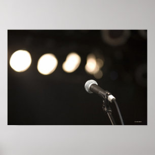 Poster Microphone et projecteurs
