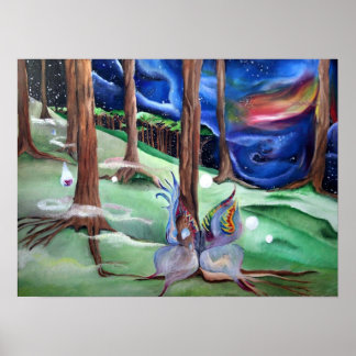 Poster Midnight Woodland Fairy