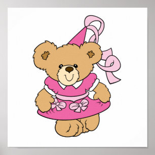 Poster Mignonne petite princesse rose