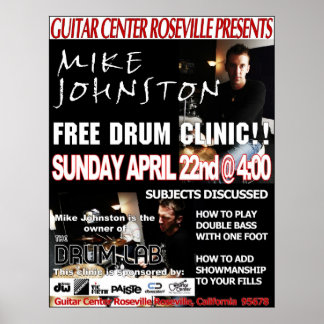 Poster Mike Johnston Clinic, 22 avril
