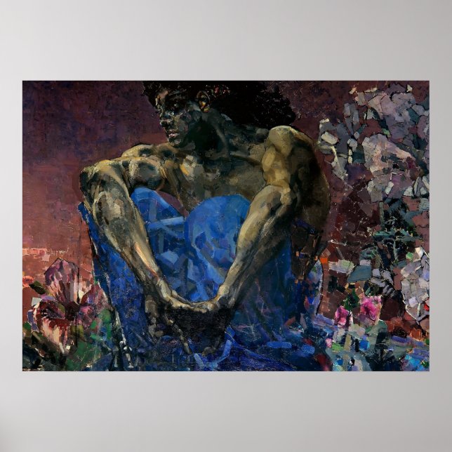 Poster Mikhail Vrubel - Démon assis (Devant)