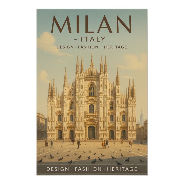 Poster Milan — Italie Voyage 2026 (Devant)