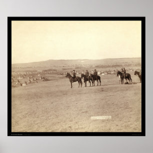 Poster Miles généraux surplombant le camp Tipi SD 1891