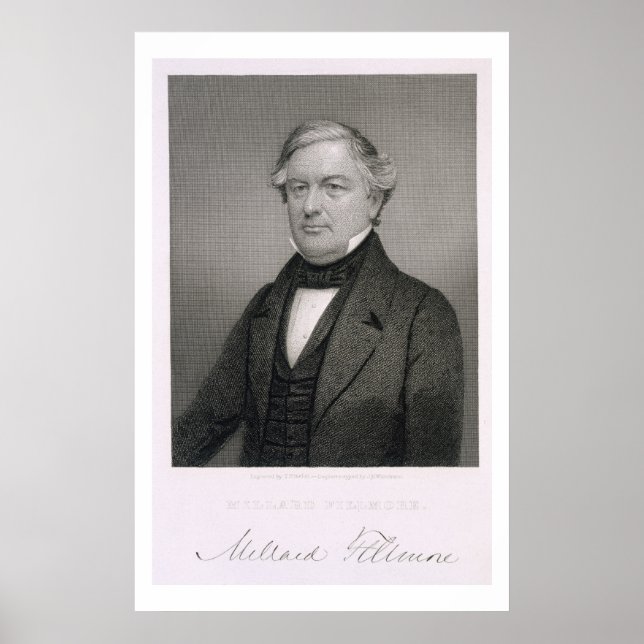 Poster Millard Fillmore, gravée par Thomas B. Welch (1818 (Devant)
