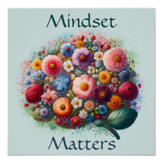 Poster Mindset Matters Inspiration de la santé mentale Ar (Devant)