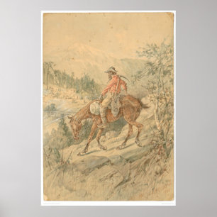 Poster Miner on Horseback (0692A)