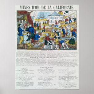 Poster 'Mines d'Or de la Californie'