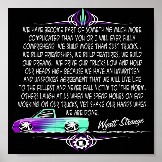 Poster mini camion wyattétrange (Devant)