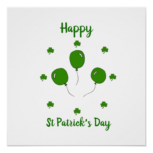 Poster Mini Mignonne Bonne St Patrick Joyeuse Journée (Devant)