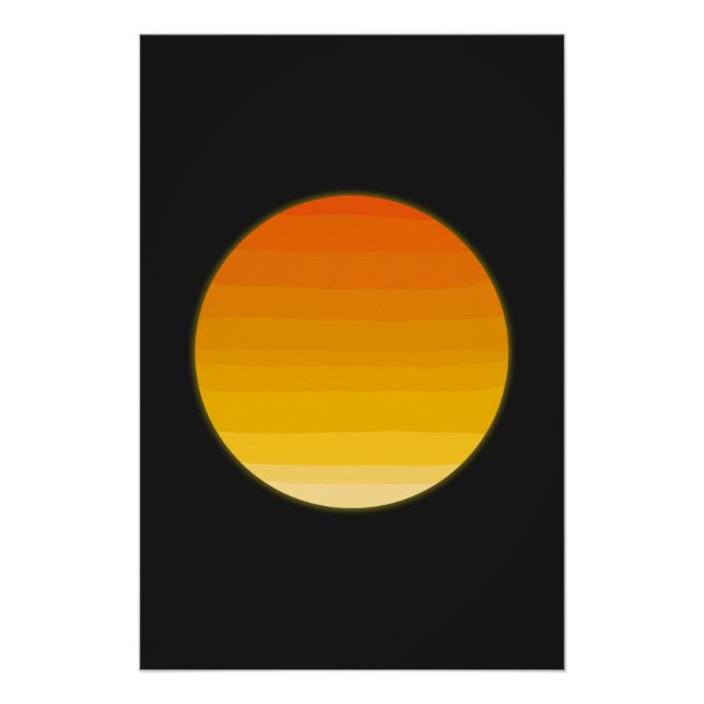 Poster Minimal Boho Soleil Ligne Art | Aesthetic Soleil D (Devant)
