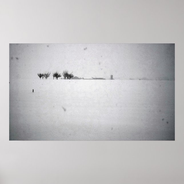 Poster minimal sur la neige (Devant)