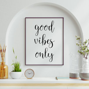 Poster minimaliste à la mode Good Vibes uniquement