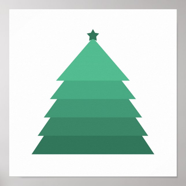 Poster minimaliste de l'arbre de Noël (Devant)