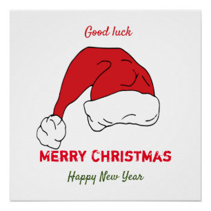 Poster minimaliste de Noël et de Nouvel An heureux