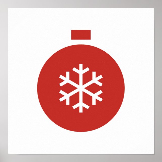 Poster minimaliste du bal de Noël (Devant)