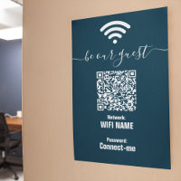 Poster minimaliste du mot de passe Wifi personnali