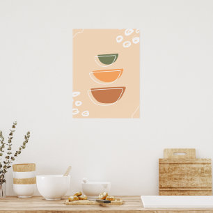 Poster minimaliste du mur de bois de ton de la Ter
