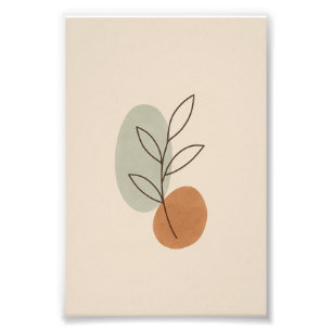 Poster minimaliste en feuille de saumon