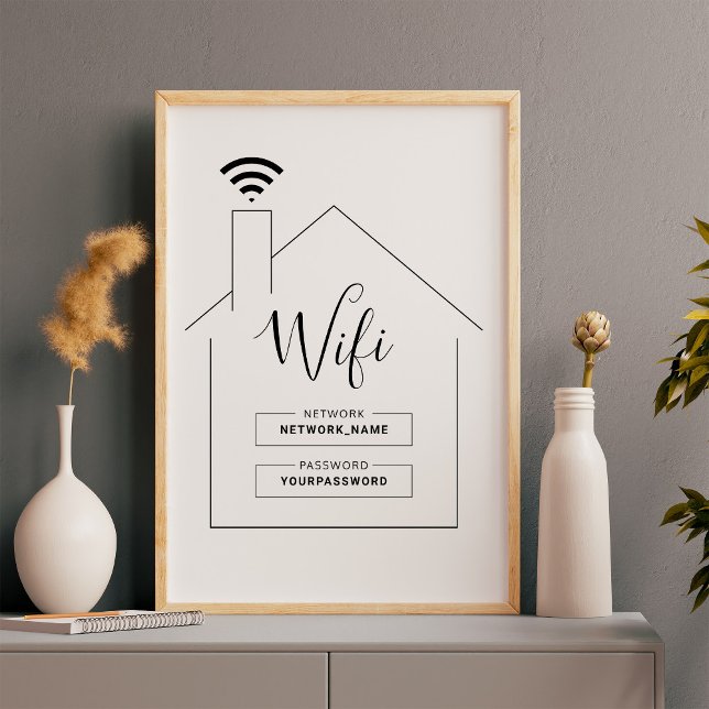 Poster minimaliste et moderne du mot de passe du r (Créateur téléchargé)