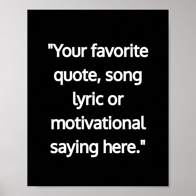 Poster minimaliste moderne personnalisé (Devant)