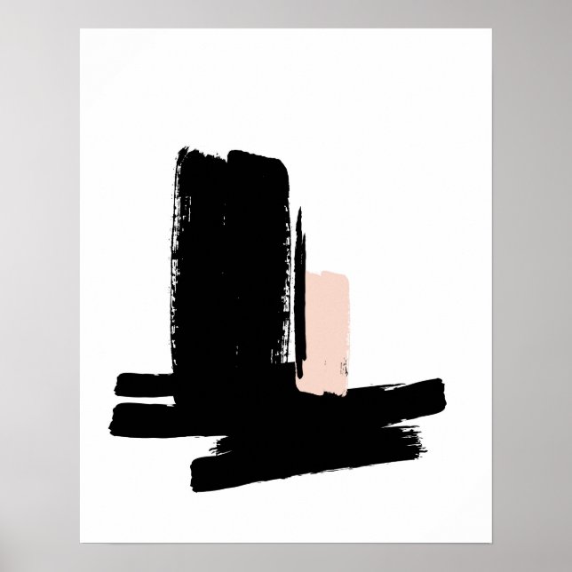 Poster minimaliste noir et blanc (Devant)