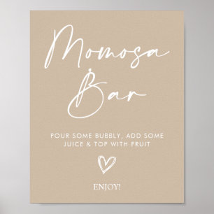 Poster minimaliste Oh Baby shower Momosa Bar