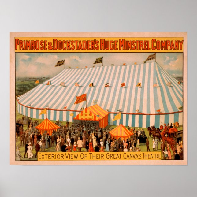 Poster Minstrel's Exterior View of Huge Canvas Theatre (Devant)