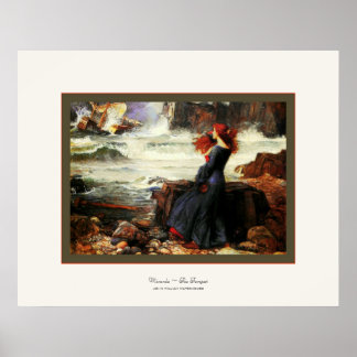 Poster Miranda ~ The Tempest ~ John W. Waterhouse