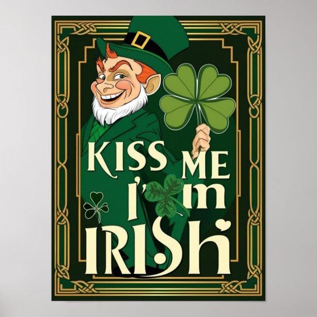 Poster Mischievous Irish Leprechaun (Devant)
