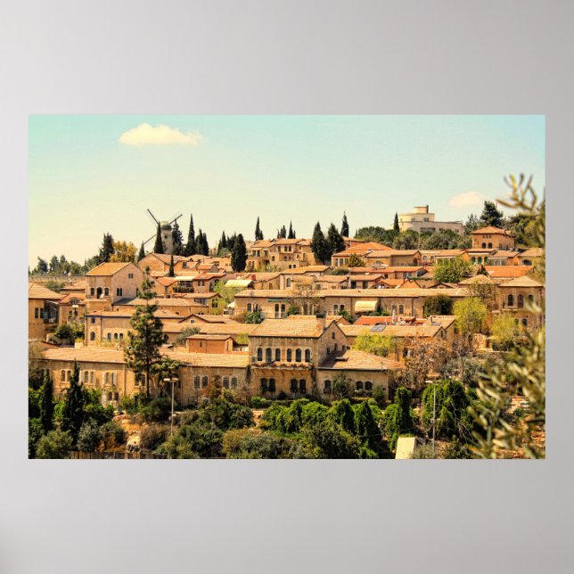 Poster Mishkenot Shaananim à Jérusalem (Devant)